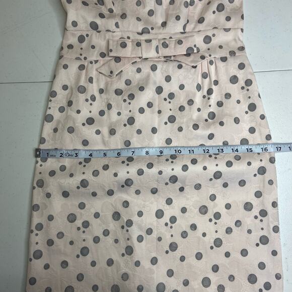Tatyana Pin-Up Dress Women's Small Pink Grey Polka Dot Retro‎ Vintage 60s Style - Picture 14 of 16